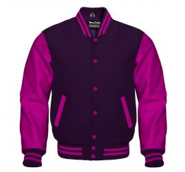 Varsity Jacket Purple Hot pink