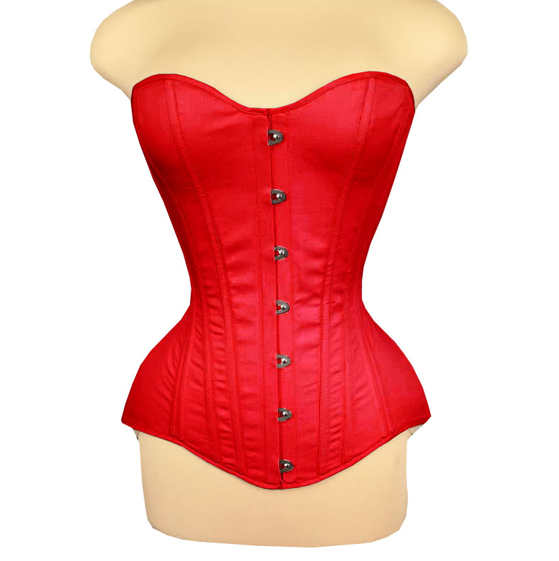 OverBust Red Cotton Corset