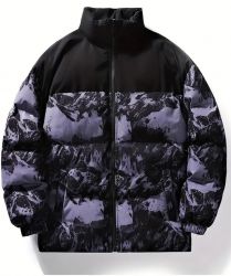 Black Light Purple Puffer Jacket