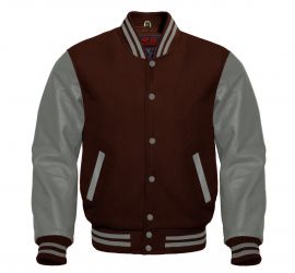 Varsity Jacket Brown Grey