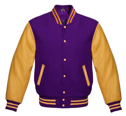 Varsity Jacket Purple Gold