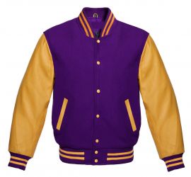 Varsity Jacket Purple Gold