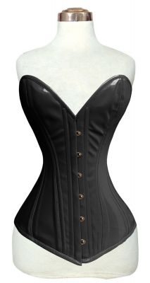 Over Bust Black Leather Corset