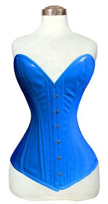 Over Bust Navy Leather Corset