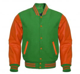 Varsity Jacket Green Orange