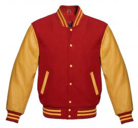 Varsity Jacket Red Gold