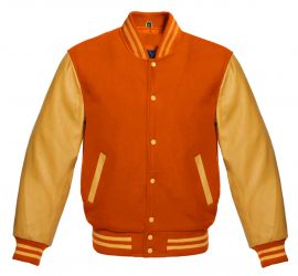 Varsity Jacket Orange Gold