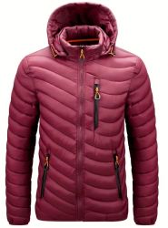 Maroon Puffer Hoodie