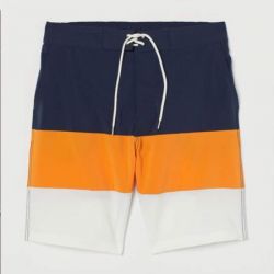 Orange,Blue,White Swimming Short