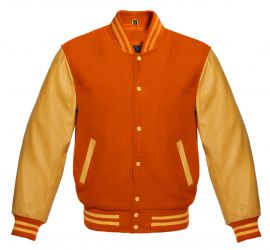 Varsity Jacket Orange Gold