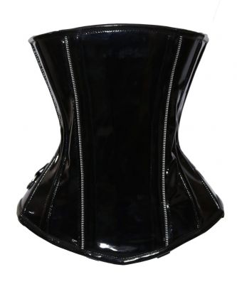 Under Bust  Black PVC Corset