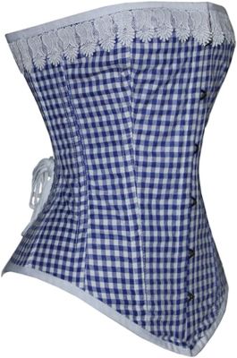 OverBust Navy-White Corset