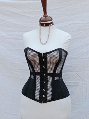 OverBust Black Mesh Corset