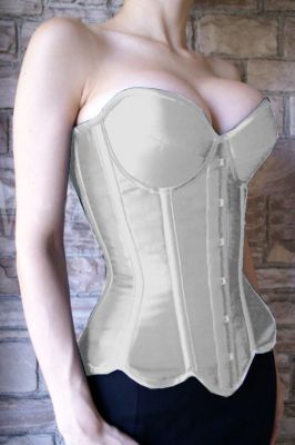 OverBust Cotton White Corset