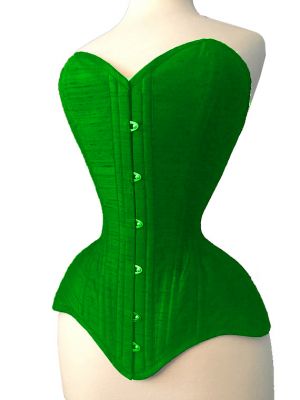 OverBust Cotton Green Corset