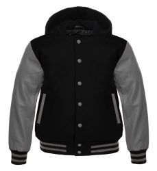 Varsity Hoody black/Grey