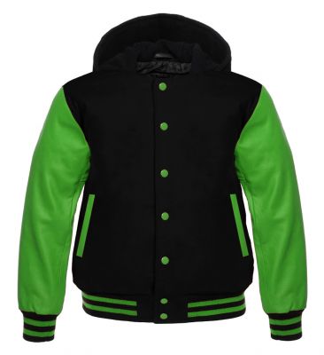 Varsity Hoody black/Kelly green