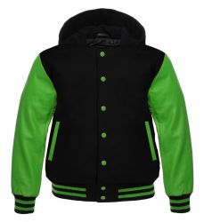 Varsity Hoody black/Kelly green