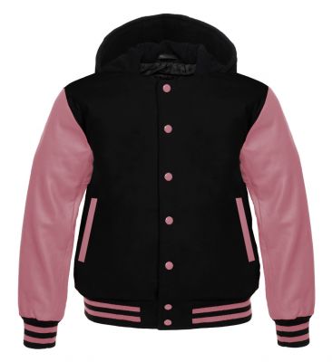 Varsity Hoody black/Pink