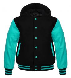 Varsity Hoody black/Tiffany