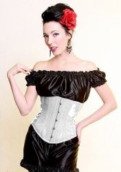 UnderBust White PVC Corset