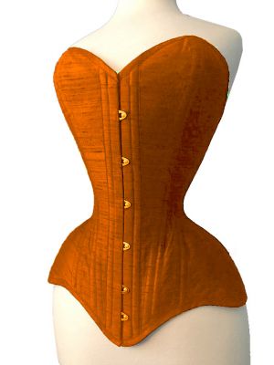 OverBust Cotton Orange Corset