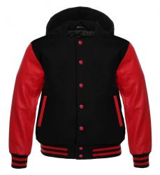 Varsity Hoody black/Red